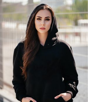 black hoodie